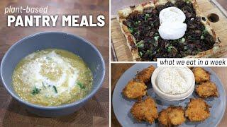 What we eat in a week (plant-based pantry challenge homestead meals)