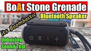 boAt Stone Grenade Bluetooth Speaker Unboxing and Sound Test | Boat Stone Grenade Review