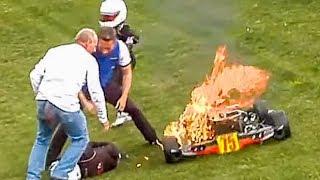CRASH! Karting Mayhem... Inc. How to Deal with a Kart on Fire!