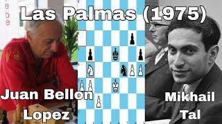 Mikhail Tal vs Juan Bellon Lopez. Las Palmas (1975).