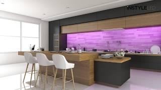 RGBW 20w p/m LED strip lights effect in a kitchen