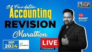 CA Foundation | ACCOUNTS | Revision Marathon | New Syllabus | September 2024 | CA Rohit Sethi