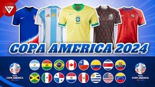  All 16 Teams Kits Copa America 2024 - Home & Away Jerseys CONMEBOL Copa America USA 2024