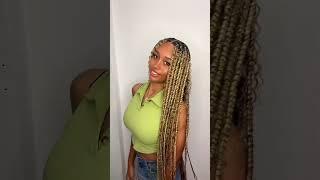 These braids eat so bad  #knotlessbraids #hairtransformation #braids #protectivestyles #blonde