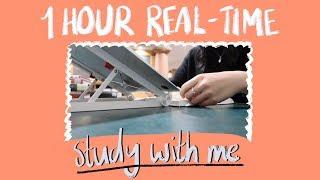 study with me for 1 hour real time - exam season ️ | viola helen