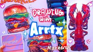  Drawing w/ Arrtx Simptap Acrylic Markers! (honest review)