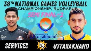 SEMI FINAL-2|SERVICES vs UTTARAKHAND| men| set-3| 38th national games volleyball championship-2025