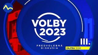 Voľby 2023 - zajtra v nedeľu 24.9. o 13:00 na TV Markíza - 3. predvolebná debata