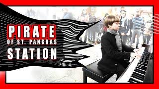 Pirates of St Pancras Station:) Public piano played by Olivier. London UK