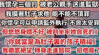 我懷孕三個月 被老公親手送進了監獄。   我摸著肚子求他 能不能不頂罪， 「你懷孕了可以申請監外執行，不會太受罪的。但悠悠身體不好 要是被判坐牢她會死的。 「你就當是為肚子裏的孩子#完结#总裁#爽文