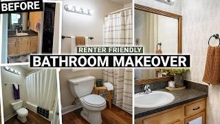 *EXTREME* Renter-Friendly Bathroom Makeover 