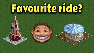 How do guests pick their favourite ride in RCT2?