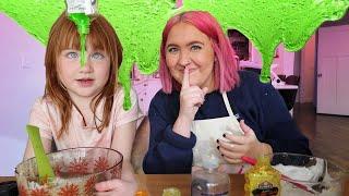 i made an ADLEY ViDEO!! Teaching my friend Alli how to make homemade SLiME and it got a little messy