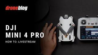 DJI Mini 4 Pro - How to Live Stream on YouTube