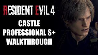 Resident Evil 4 Remake (PS5) Gameplay Walkthrough (Castle) Professional S+ No Bonus Items