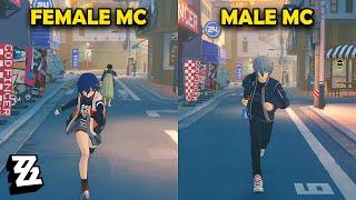 Male VS Female MC Comparison (Side by Side) | Zenless Zone Zero Beta