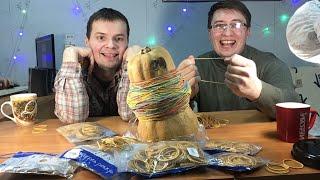 1000 rubber bands and a pumpkin