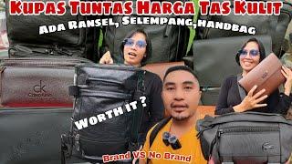 Baru ! Review Tas Kulit Asli || Brand Calvin Klein, Gucci, Lacoste, Montblanc, Pasar Loak Jatinegara