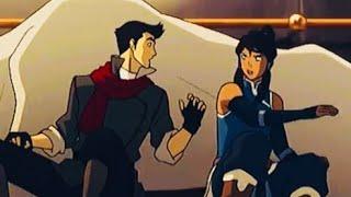 Mako irritates Korra in the Legend of Korra