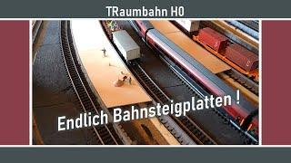 Sommerpause ENDE. Endlich sind die ersten Bahnsteigplatten eingetroffen - 030