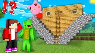 What is inside PEPPA PIG MONSTER HOUSE in Minecraft Maizen JJ and Mikey
