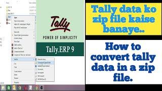 Tally data ko zip file kaise banaye.How to make zip files of Tally data.tally data backup