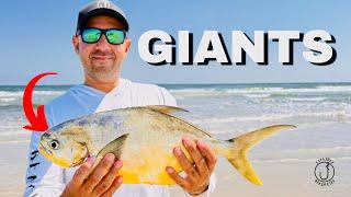 Chasing Monster Pompano!! Corpus Christi Surf Fishing: Best Bait to Use.