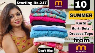  Meesho Kurti/Kurti Set Haul Starting Rs.217|Meesho Dresses|Tops| Shirts etc️l Meesho Haul