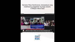 Senator Risa Hontiveros, kinwestyon ang mabilisang paggalaw ng mga assets... | GMA Integrated News