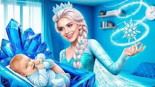 I Was Adopted by Frozen Elsa! My Princess Transformation in Real life