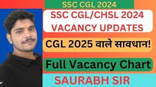 SSC CGL/CHSL 2024 VACANCY UPDATES || CGL 2025 वाले सावधान! || Full Vacancy Chart #ssccgl2024