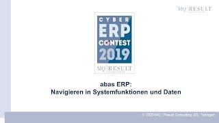 abas ERP: Navigieren in Systemfunktionen und Daten | MQ Cyber ERP Contest