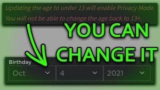 Roblox FIXED Under 13 Birthdays...