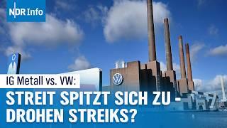 Volkswagen-Krise spitzt sich zu: Gewinneinbruch und drohende Streiks | NDR Info