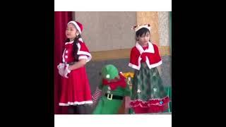 funny Xmas boy has dancing in the blood