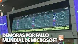 Así está el Aeropuerto de Santiago tras falla mundial de Microsoft que afectó a sistemas