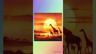 The Giraffe Getaway @dallegod #midjourney #aigallery #aiartgallery #digitalart #painting #shorts