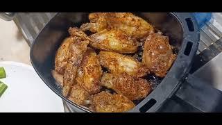 CHICKEN WINGS IN THE AIR FRYER. FIRST TIME! #Airfryerchickenwings #Airfryerrecipes #Carribeanjerk