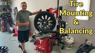 How to Mount and Balance A Tire On A 21" Tesla Wheel! Katool Tire Machines Review