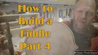 How to Build a Fiddle - Part 4: carve the arches, purfling & fluting