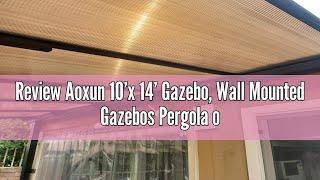 Review Aoxun 10’x 14’ Gazebo, Wall Mounted Gazebos Pergola on Clearance, Outdoor Patio, Gazebo Awnin