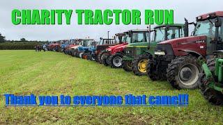 Charity tractor run on a very wet day. EP 338