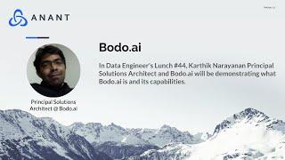 Data Engineer's Lunch #43: Bodo.ai - Karthik Narayanan