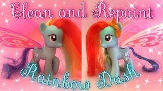  Как почистить и перекрасить пони? // Cleaning and repainting Rainbow Dash 