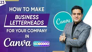 How to Create Letterhead in Canva | Letterhead Design in Canva | Canva Tutorial for Beginners