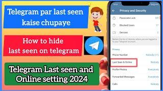 Telegram par last seen kaise chupaye / How to hide last seen on telegram /Last seen & Online setting