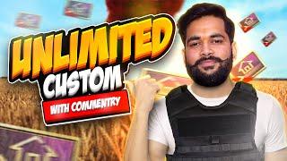 BGMI Unlimited Custom !! With Commentary | BGMI Live Free Custom Room | Paytm Prize | Gamer Baba