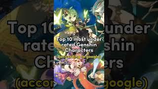 [Read desc] Top 10 Underrated Genshin Characters (according to google)