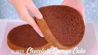 Fluffy Moist Chocolate Sponge Cake. Perfect for Chocolate Lovers!