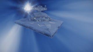 Star Destroyer Exiting Hyperspace - Blender Test V003